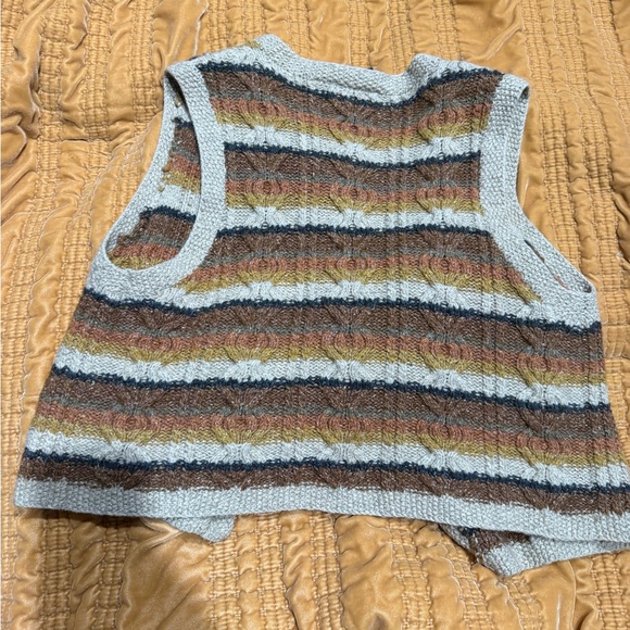 Vintage Liz Claiborne earth tones Wool-Silk Vest petite medium - Picture 3 of 3